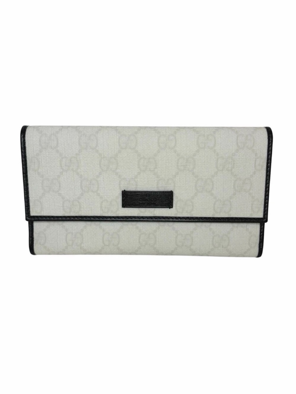 Gucci Interlocking G GG Supreme Ivory Canvas Continental Long Flap Wallet